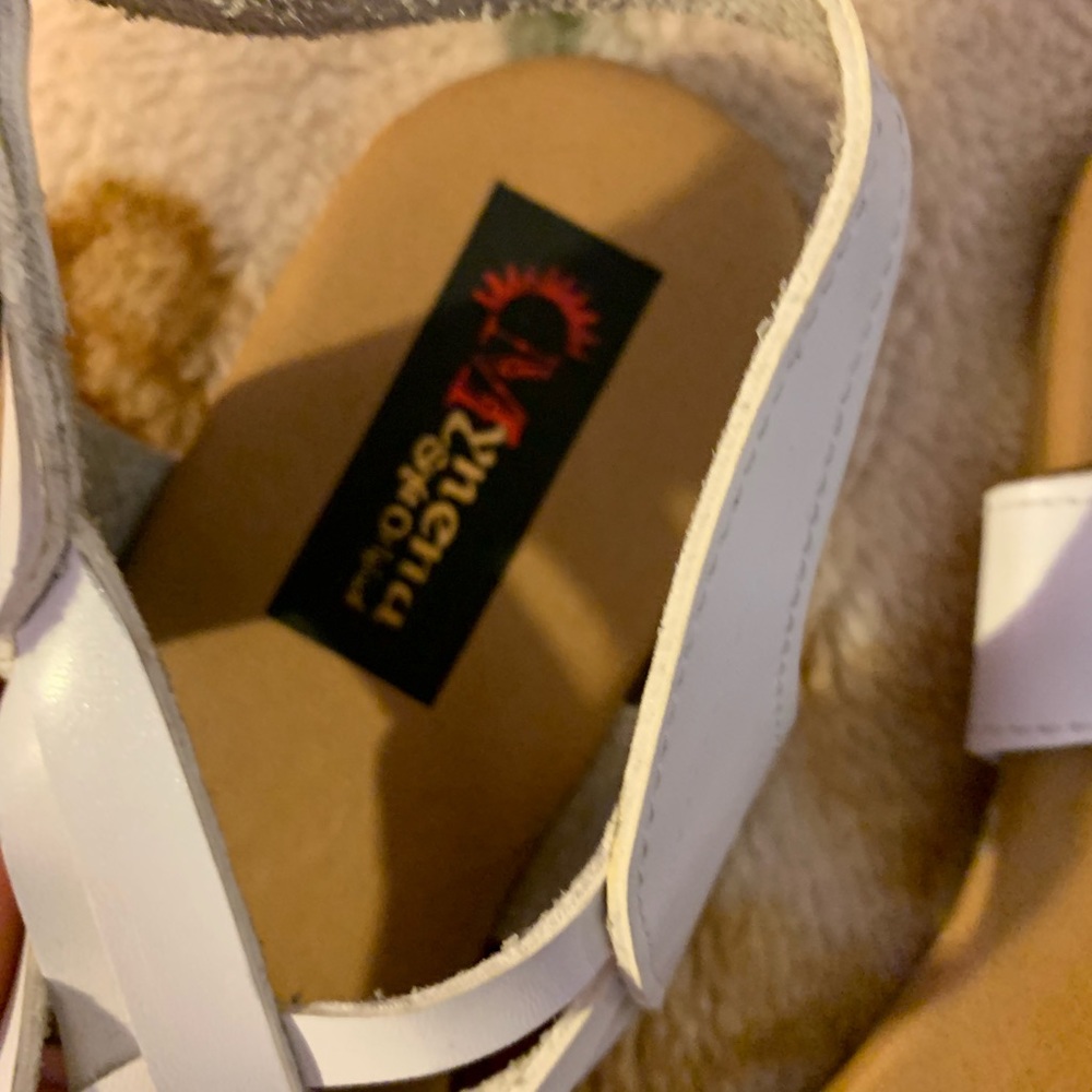 White sandals